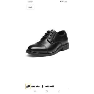 Boys Size 4 Bruno Marc Black Dress Oxford Tie Formal Shoes